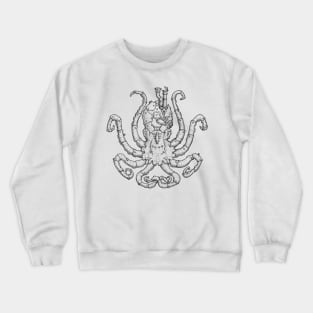 Steampunk Octopus Ink Drawing Crewneck Sweatshirt